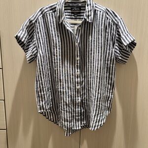 J. Crew 100% Linen Striped Shirt